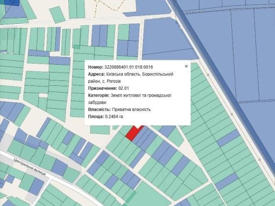 Ділянка 25 соток Рогозів Бориспільський р-нпід забудову Буча