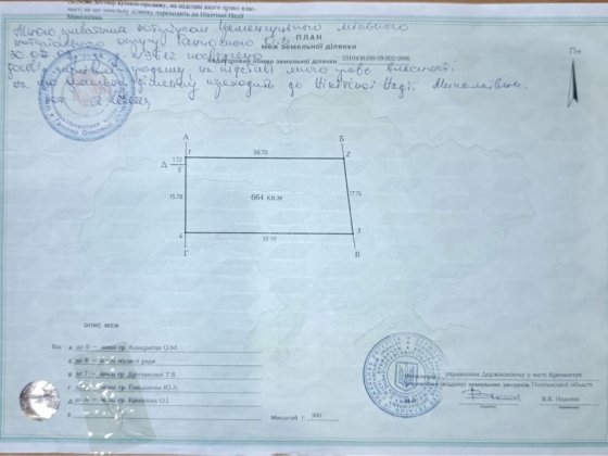 Продам земельный участок под индивидуальное строительство. Кременчук
