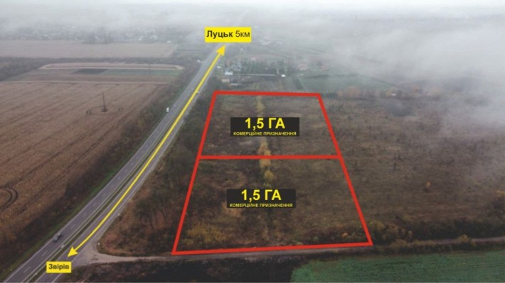 Земельна ділянка фасадна 3.0 га комерція 300*100м - фото 1