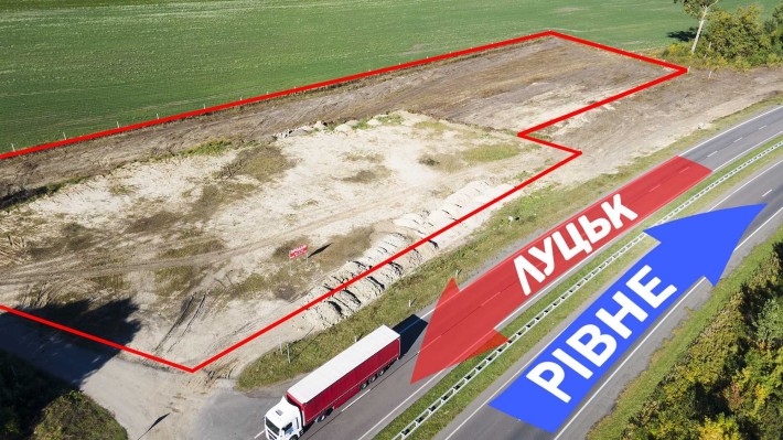 Земельна ділянка фасадна 1.06 га Піддубці 8 км від Луцьк траса H22 - фото 1
