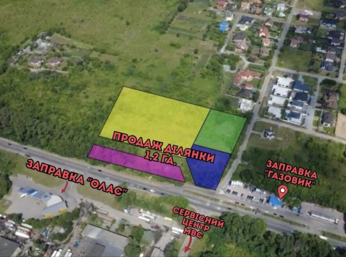 Продаж фасадної комерційної ділянки -1.2 га вул. Київська, м. Рівне - фото 1