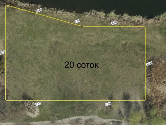Земельна ділянка 20 соток у Дахнівці — прямий вихід до води Черкассы