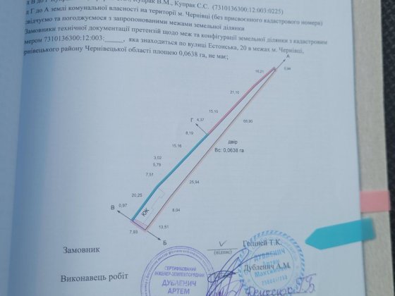 Земельна ділянка по вулиці Естонській Чернівці