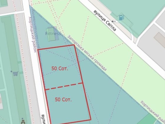 Продаж землі під забудову 1 гектар в центрі Хортицького району-100000$ Запоріжжя