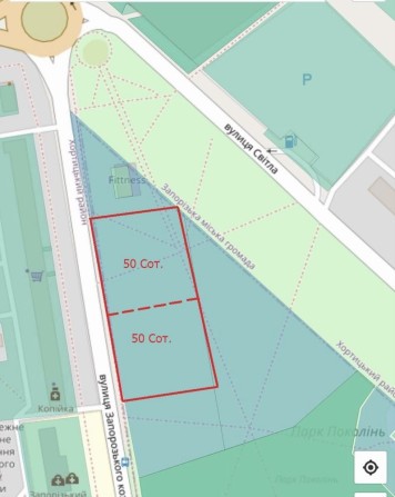 Продаж землі під забудову 1 гектар в центрі Хортицького району-100000$ - фото 1