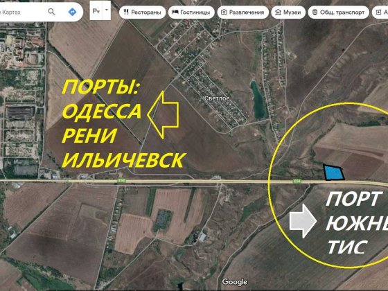 Проездной фасад на Тис, Южный порт . Е58 , М14 трасса Одесса