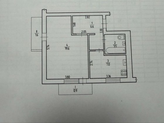 Продаж 1 кім. квартири Центр Лубны