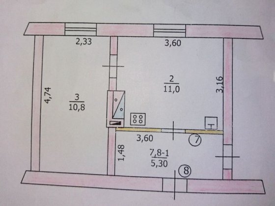 Продам 1-кімнатну квартиру Центр Павлоград