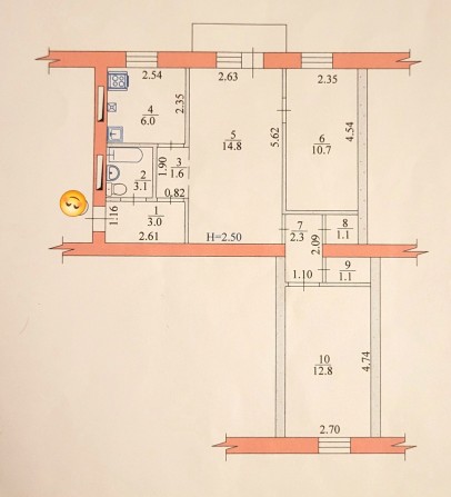 3-х кімнатна квартира - фото 1