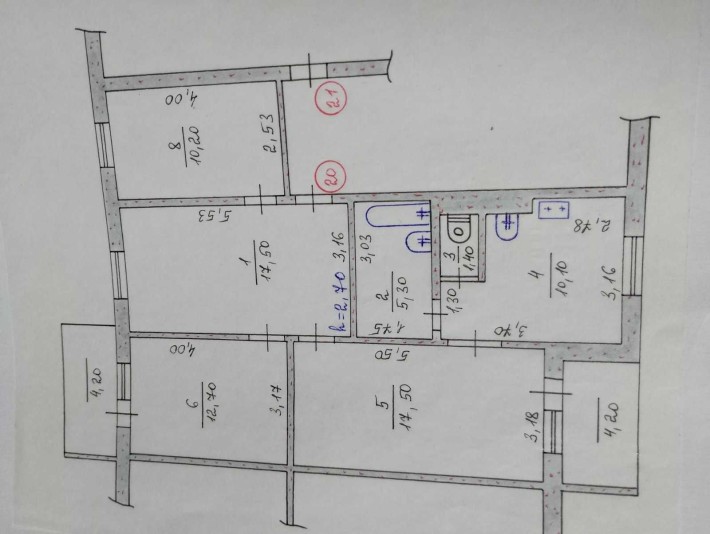 Продам 3-х кімн. квартиру 78,10 кв.м в Васищеве, Харківський р-н, 3-й поверх - фото 1