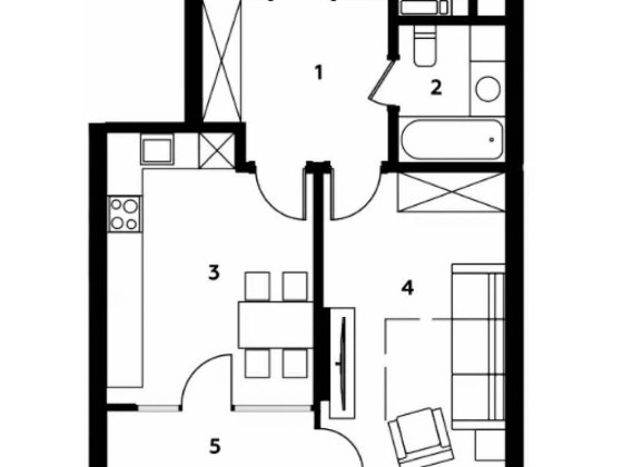 Продаж 1к Бровари Київська 235 квартири Madison Gardens 46.8 m2 Бровары