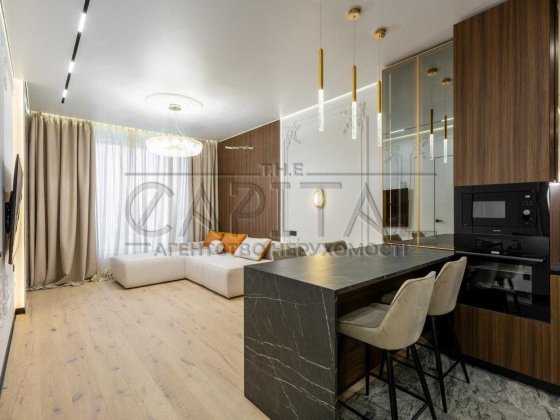 Поверх ТОП! ПРОДАЖ одно кімнатної квартири, в ЖК бізнес-класу Edelweiss House З ДИЗАЙНЕРСЬКИМ РЕМОНТ Киев
