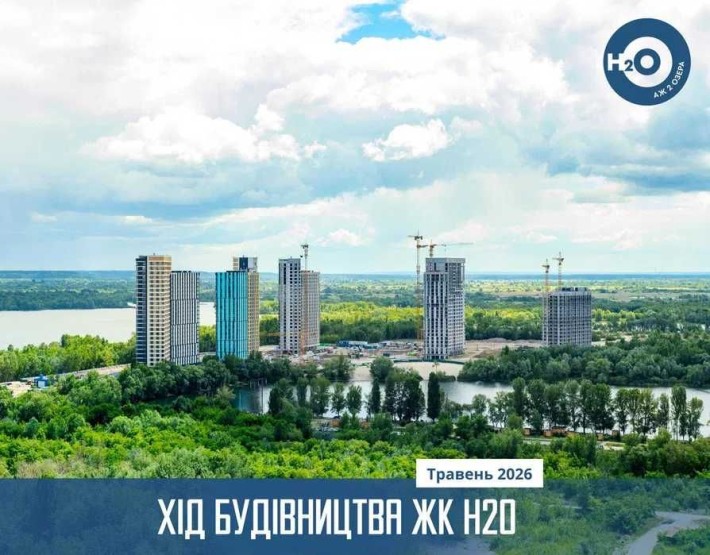 Вид на озеро.Пропонується сучасна 1-кімнатна квартира в перспективному житловому комплексі ЖК H2O пр - фото 1