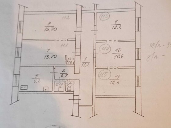 Велика 5-кімнатна квартира 92,3 м² на вул. Черкасова — простір для всієї родини!