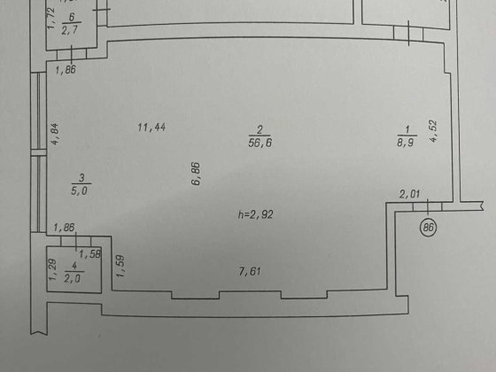 2к, Центр, 6/15 поверх, площа 82,5 м². Є можливість перепланування Хмельницкий