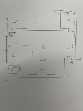 2к, Центр, 6/15 поверх, площа 82,5 м². Є можливість перепланування - фото 1