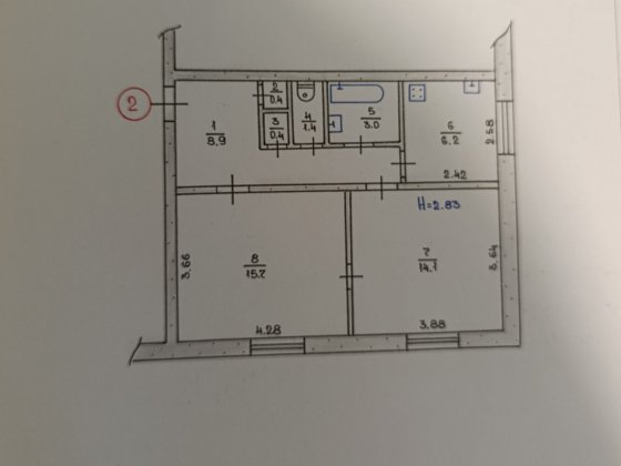 продам 2х ком на Восходе Кривой Рог
