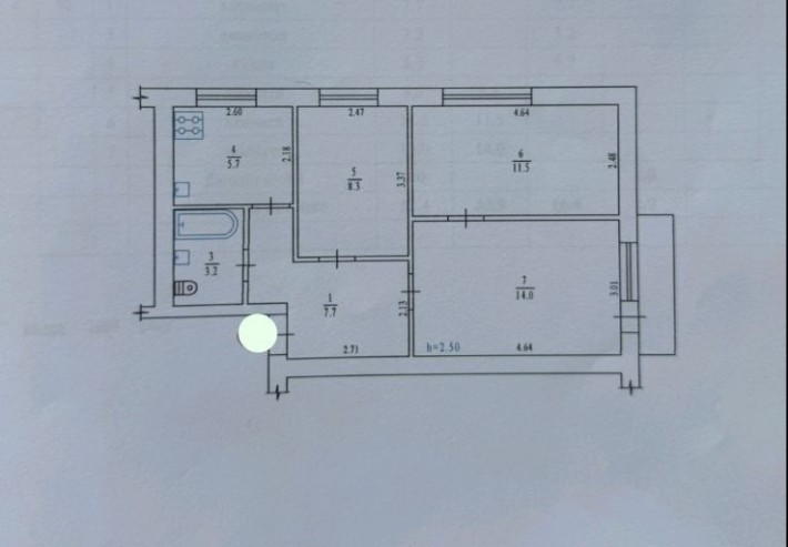3-кімнатна квартира 52 м² біля 11 школи та Акваарени - фото 1
