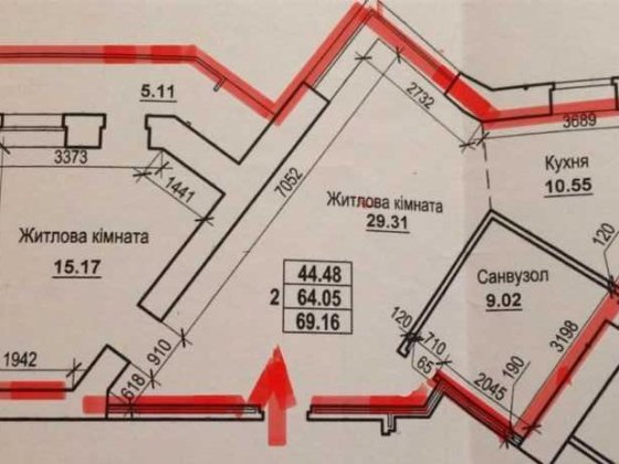 Продаж 2 кім квартири 70 м2 4/9 пов Індив опал Новобуд р-н Поділ №8660 Полтава