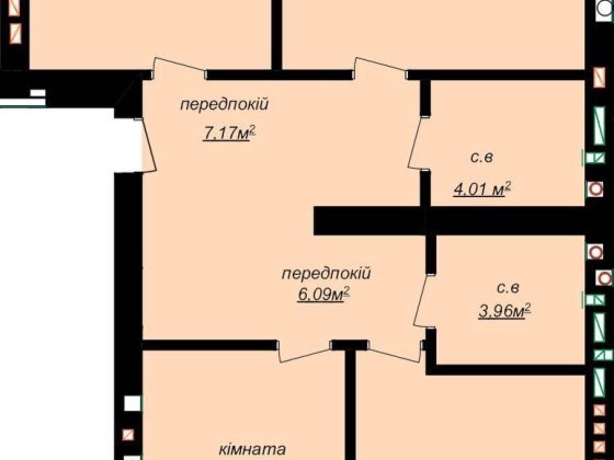 Продам 3-кімнатну квартиру на 2-3 поверсі Черновцы