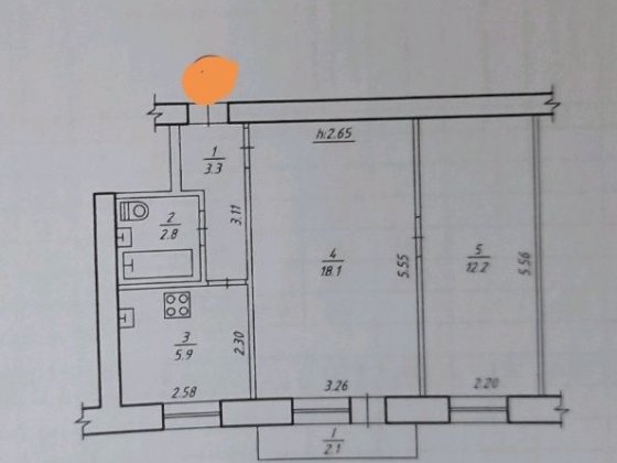 Продаж 2 кімнатної квартири, центр міста, з автономним опаленням. Сумы