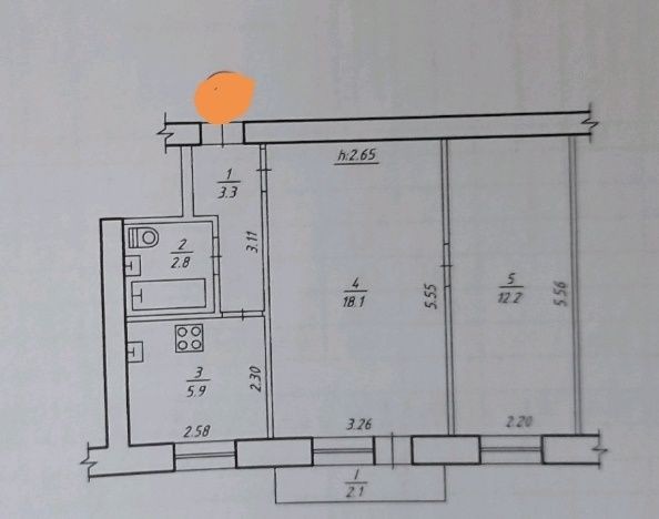 Продаж 2 кімнатної квартири, центр міста, з автономним опаленням. - фото 1