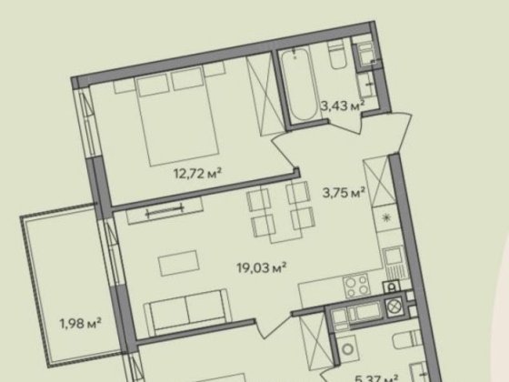 Терміновий продаж 2-кімнатної квартири в ЖК Central Park Ужгород