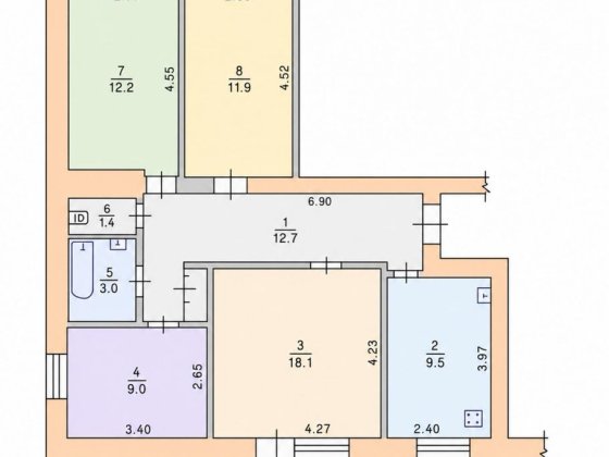 Велика 4 кімнатна квартира/Панчішна фабрика Житомир
