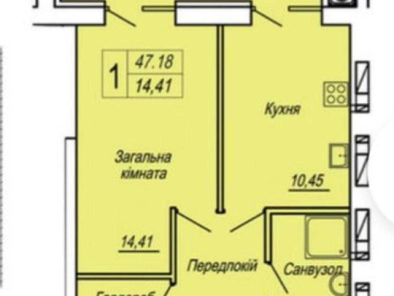 продам 1 кімнатну квартиру ЖК Панорама Житомир