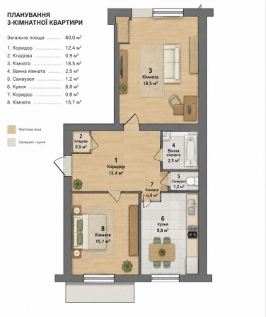 Продаж 3-кімн кв Малий ринок вул Шкільна - фото 1