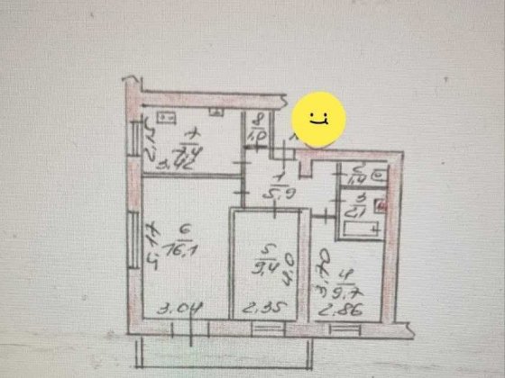 Продаж 3 к. кв. в цегляному будинку, вул. Бочарова (біля парку) Запорожье