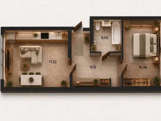 Продаж 1-кімнатної  49 м квартири в ЖК Orlan Residents / Орлан Резидентс, вул. Пластова, 4 Львов