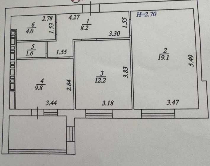 Продам 2-к квартира | Газ | Автономне опалення | Західна сторона | Боголюбова 13 - фото 1