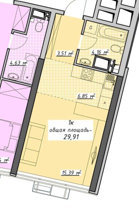 Продам студию в ЖК Атмосфера. - фото 1