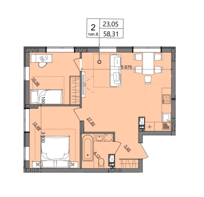 Продам 2 ком квартиру в рассрочку - фото 1