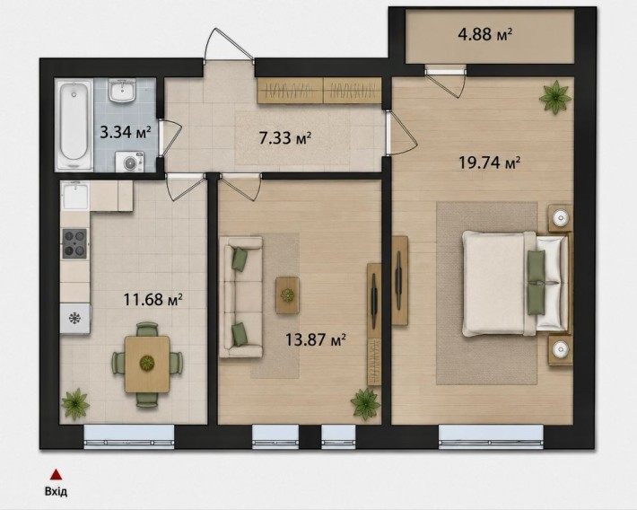 Продаж 2 кімнати Софіївська Борщагівка з газом Без % 60 кв.м - фото 1