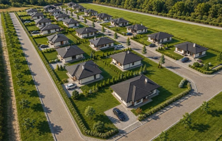 Продаж будинків с.Боратин | Boratyn Villige | на етапі будівництва | 600 $ м кв | усі комунікації |  - фото 1