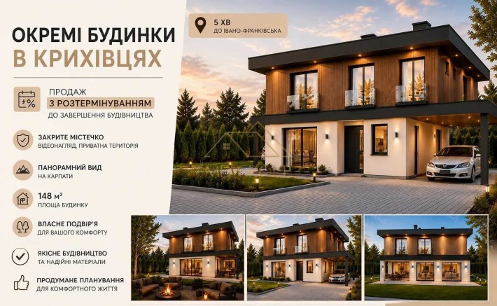 Продаж будиків в клубному містечку з виглядом на Карпати - фото 1