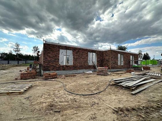 Одноповерховий дуплекс з газом біля лісу