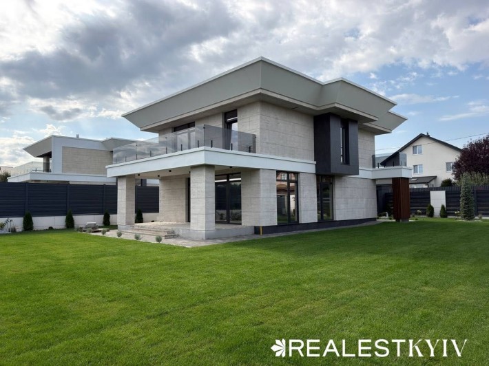 Сучасний будинок у стилі Modern Luxury з газом (під чистове оздоблення) — с. Ходосівка - фото 1