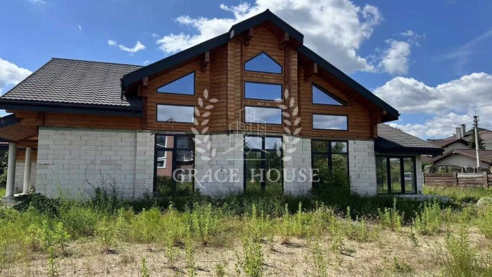 Продаж сучасного будинку у Гнідині 400м2  20 соток 5 кімнат закрита територія під чистове оздоблення - фото 1