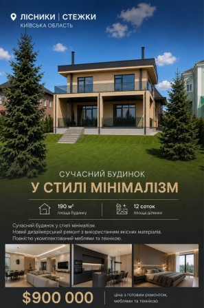 Продаж будинку Лісники Стежки 190 м² 12 соток з ремонтом та меблями - фото 1