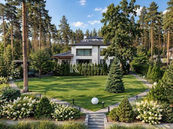 Продаж Будинок Мощун Києво-Святошинський район 5 кімнат 350 м² 40 соток Сосновий ліс Озеро SPA Басей Мощун