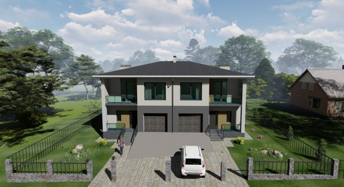 Продаж будинку 146.92 м.кв. спарки у с. Малехів на етапі фундаменту - фото 1