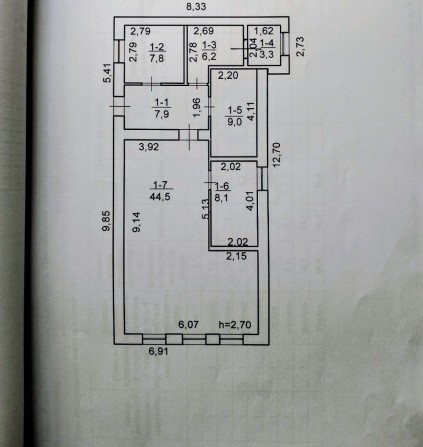 Дом с пристройкой,под реконструкцию,Терновка,ул.Ветеранов-14500$ - фото 1