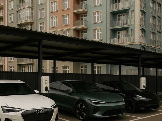 Паркоместо с зарядкой электромобиля Днепр