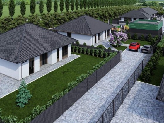 Купити компактний будинок-таунхаус 58 м² у Гостомелі - газ, центральні комунікації та два двори