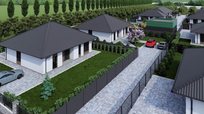 Купити компактний будинок-таунхаус 58 м² у Гостомелі - газ, центральні комунікації та два двори - фото 1