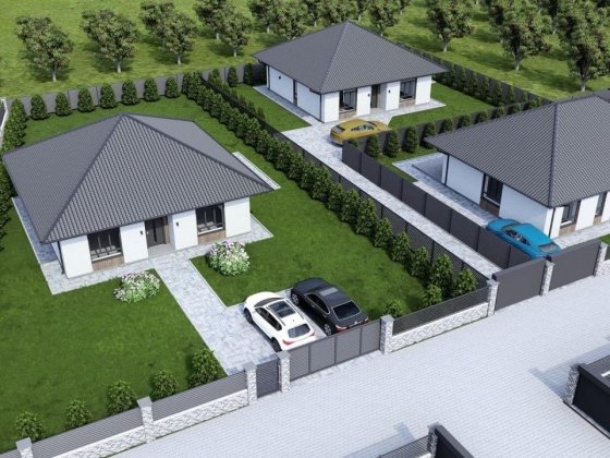 ВІД 52 200 $ - купити внутрішній таунхаус 58 м² у Гостомелі з газом, землею та двома дворами Гостомель