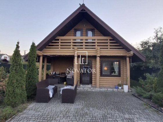 Будинок зі зруба біля озера Глорія, Клавдієво | 90 м² | 6 соток | 3 кімнати + кухня-вітальня | Баня  Клавдиево-Тарасово